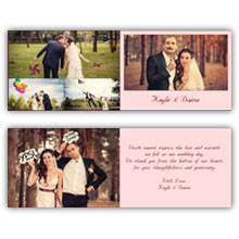 Press Printed Cards/Folded Card/Thank You Cards/Spine On Left/005 Landscape